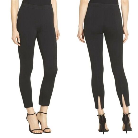 St John Caviar Alexa Milano Black Knit Vented Ankle Pant - Picture 2 of 16